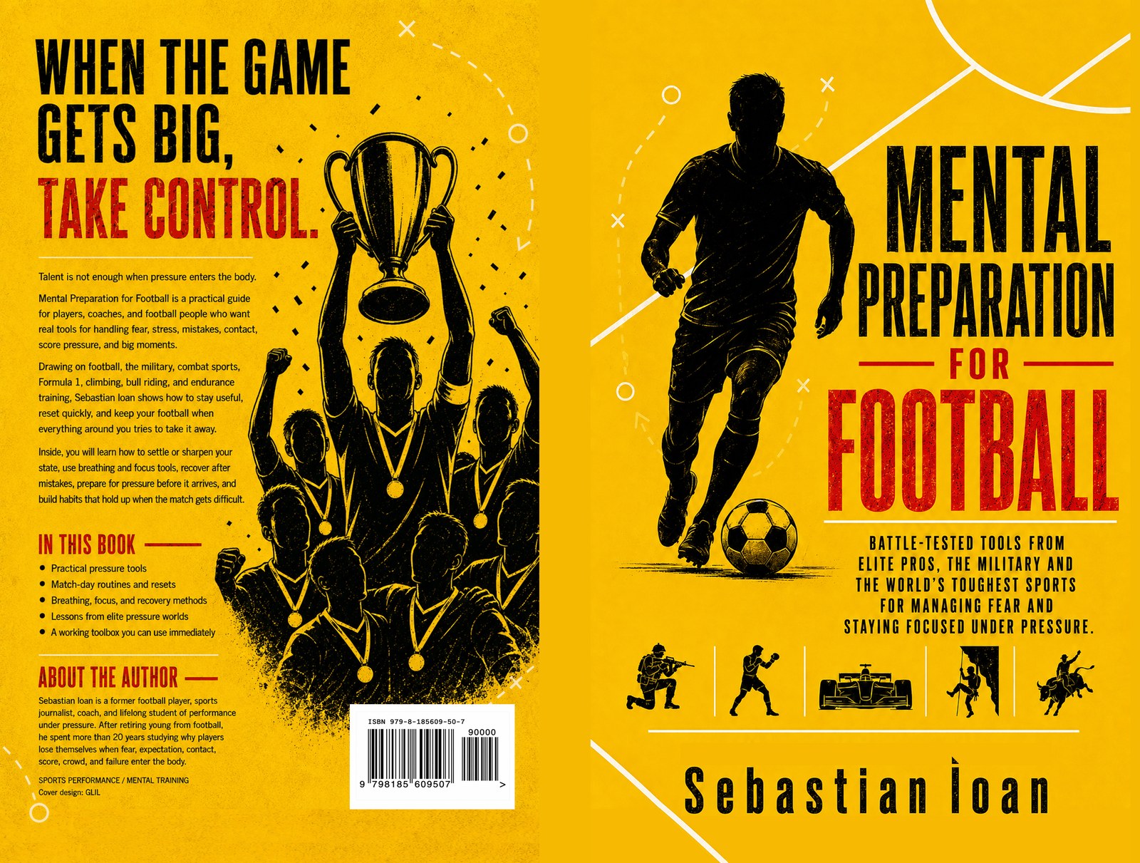 Full cover spread for Mental Preparation for Football